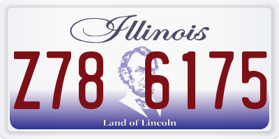 IL license plate Z786175