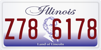 IL license plate Z786178