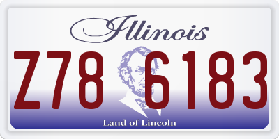 IL license plate Z786183