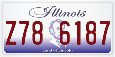 IL license plate Z786187