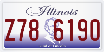 IL license plate Z786190