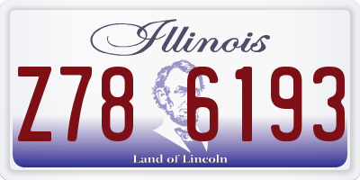 IL license plate Z786193