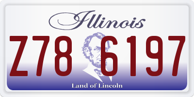 IL license plate Z786197