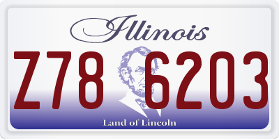 IL license plate Z786203