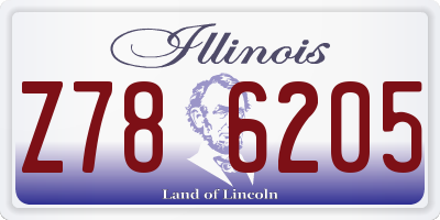 IL license plate Z786205