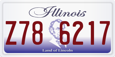 IL license plate Z786217