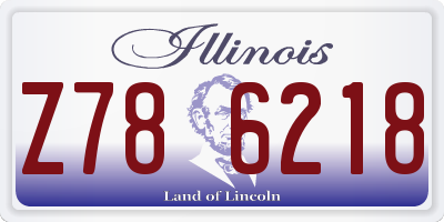 IL license plate Z786218