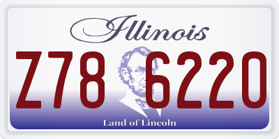 IL license plate Z786220