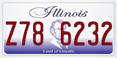IL license plate Z786232