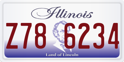 IL license plate Z786234