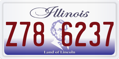 IL license plate Z786237