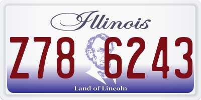 IL license plate Z786243