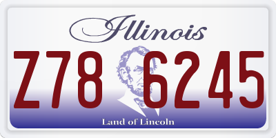 IL license plate Z786245