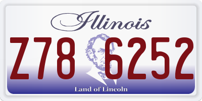 IL license plate Z786252