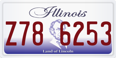 IL license plate Z786253