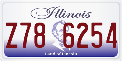 IL license plate Z786254
