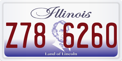 IL license plate Z786260