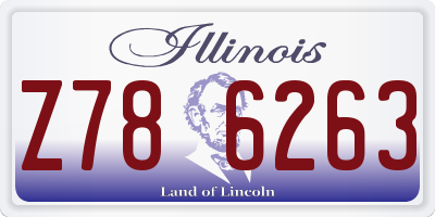 IL license plate Z786263