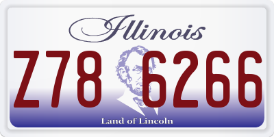 IL license plate Z786266