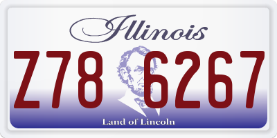IL license plate Z786267