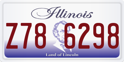 IL license plate Z786298