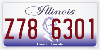 IL license plate Z786301