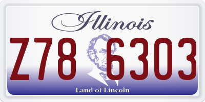 IL license plate Z786303