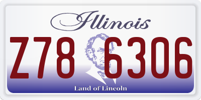 IL license plate Z786306