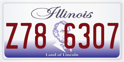 IL license plate Z786307