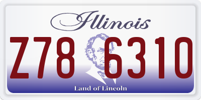 IL license plate Z786310
