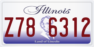 IL license plate Z786312