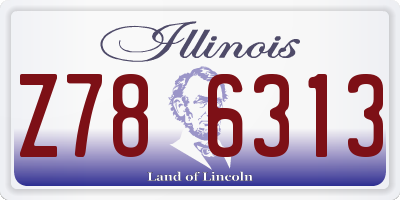 IL license plate Z786313