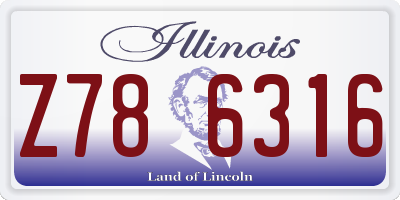 IL license plate Z786316