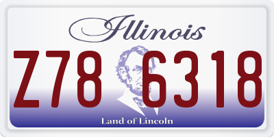 IL license plate Z786318