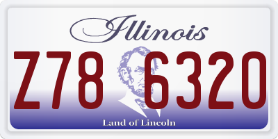 IL license plate Z786320
