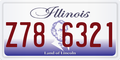 IL license plate Z786321