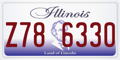 IL license plate Z786330