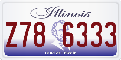 IL license plate Z786333