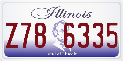 IL license plate Z786335