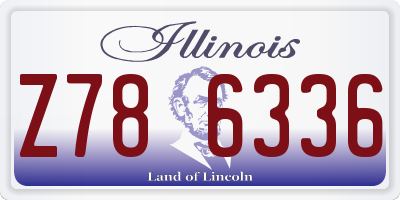 IL license plate Z786336