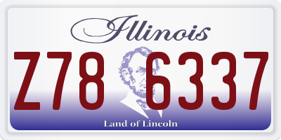 IL license plate Z786337