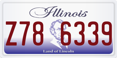 IL license plate Z786339