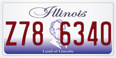 IL license plate Z786340
