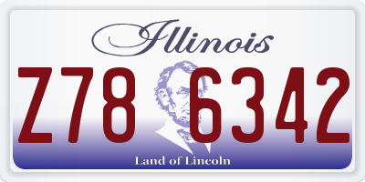 IL license plate Z786342
