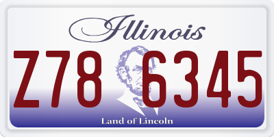 IL license plate Z786345