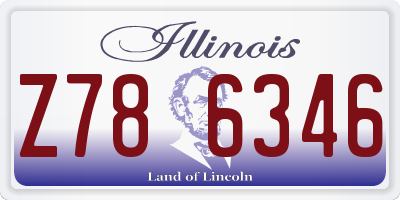 IL license plate Z786346