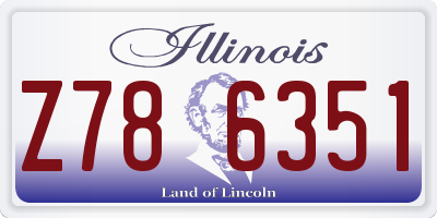IL license plate Z786351