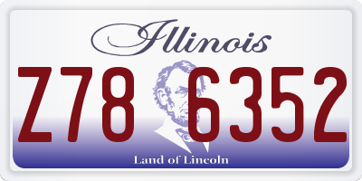 IL license plate Z786352
