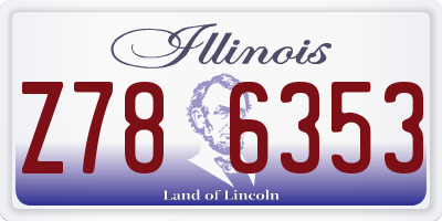 IL license plate Z786353