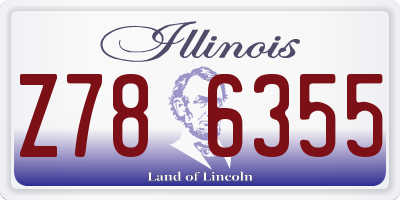 IL license plate Z786355